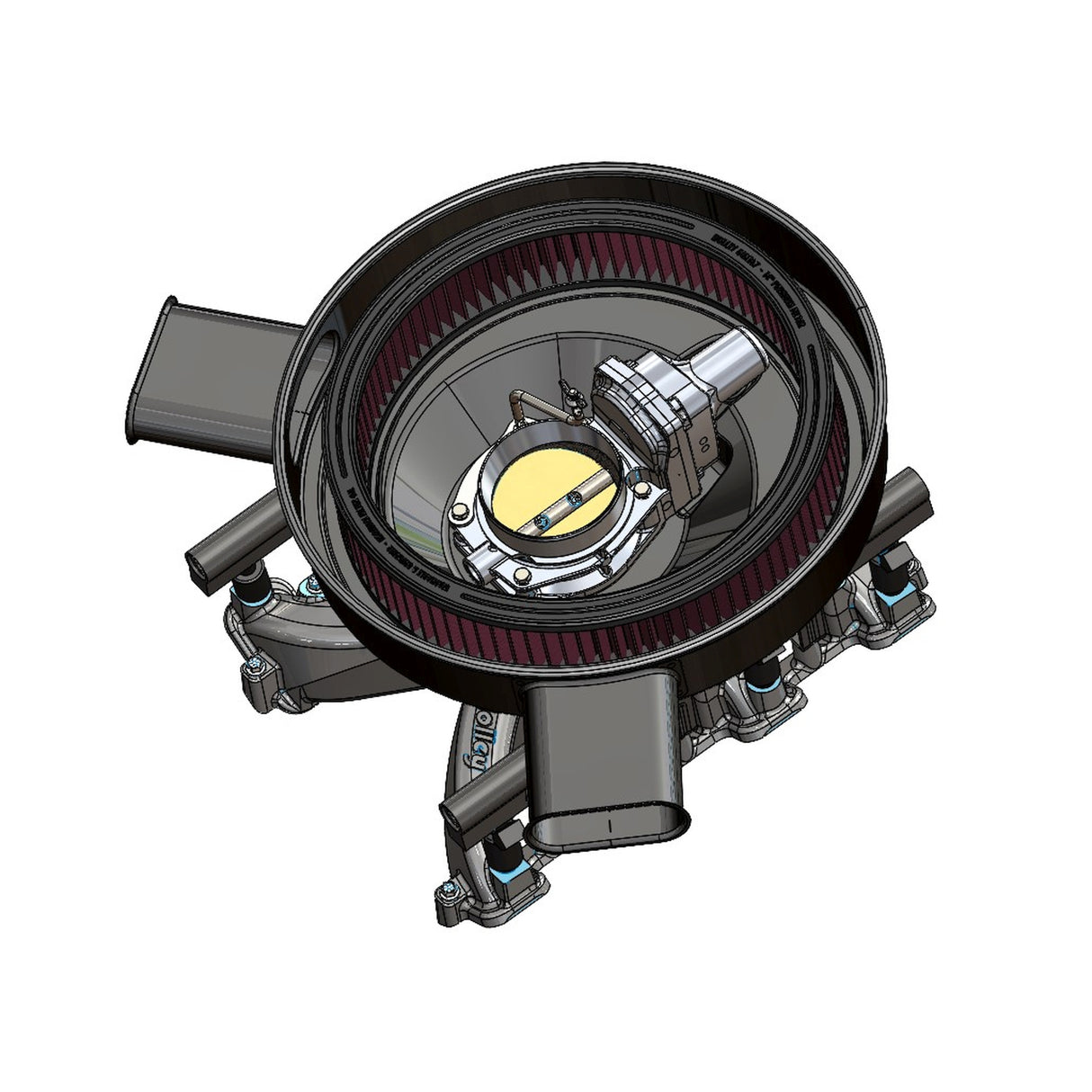Holley 120-520 RetroFilter Drive-By-Wire Air Cleaner - 14-Inch Diameter - Dual Snorkel - Chrome