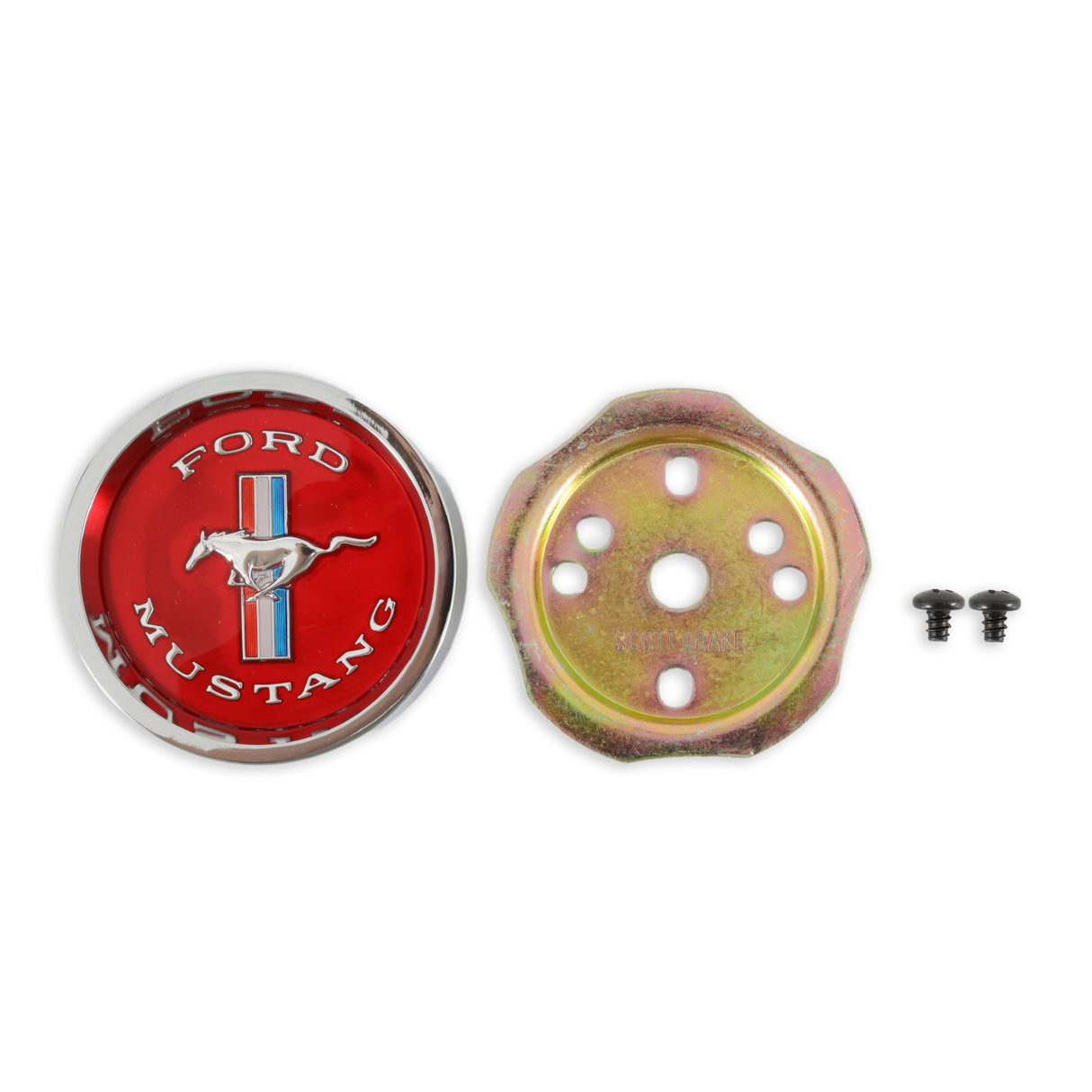 Scott Drake Styled Steel Wheel Center Cap Running Pony Red - C5ZZ-1130-W