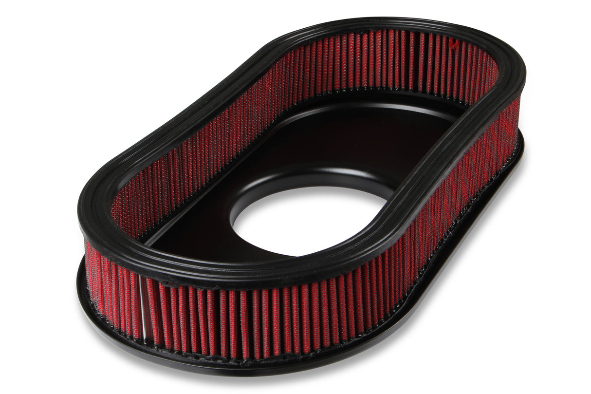 Holley 120-403 Vintage Series Oval Air Cleaner - Factory Orange Machined