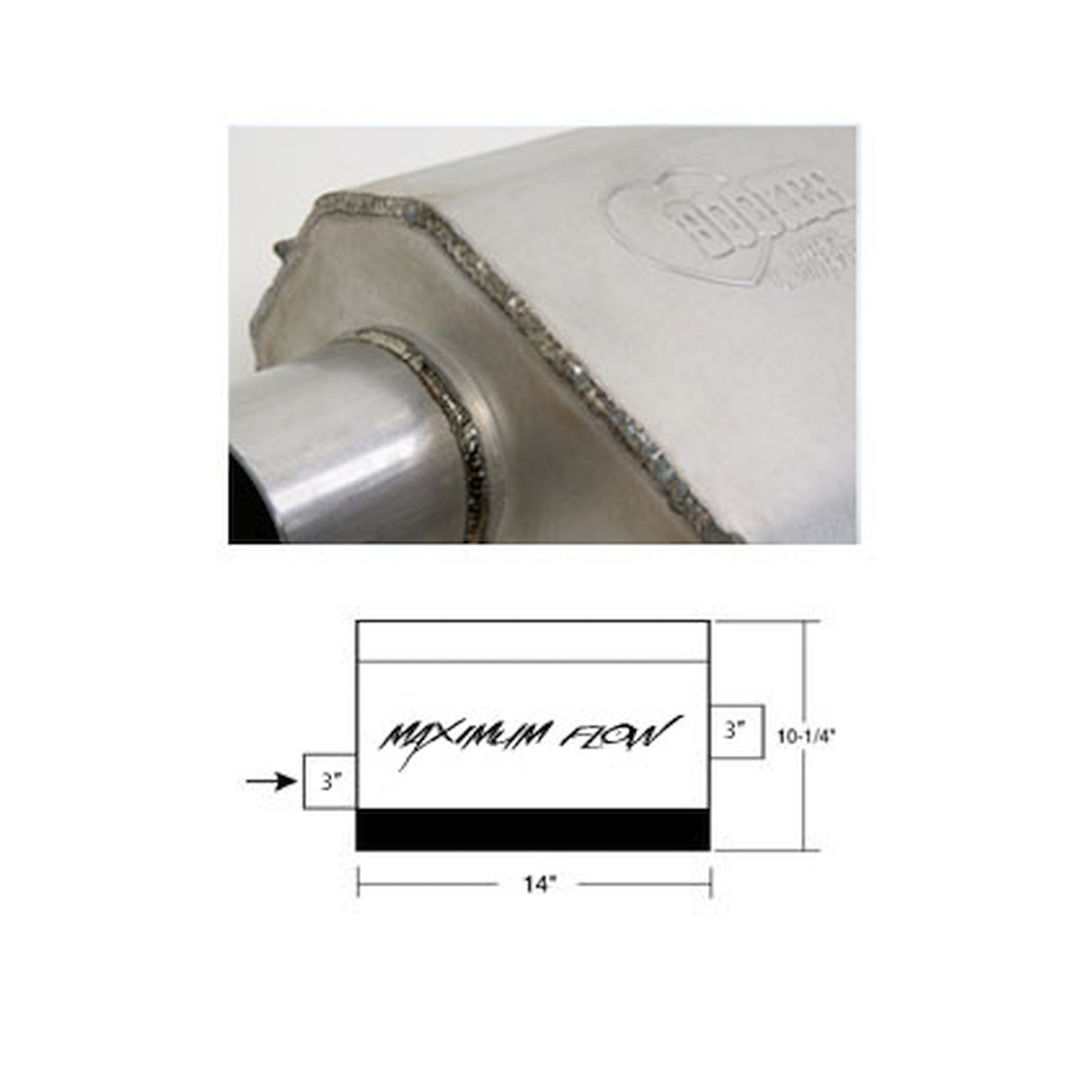 Hooker Maximum Flow Muffler - 21605HKR