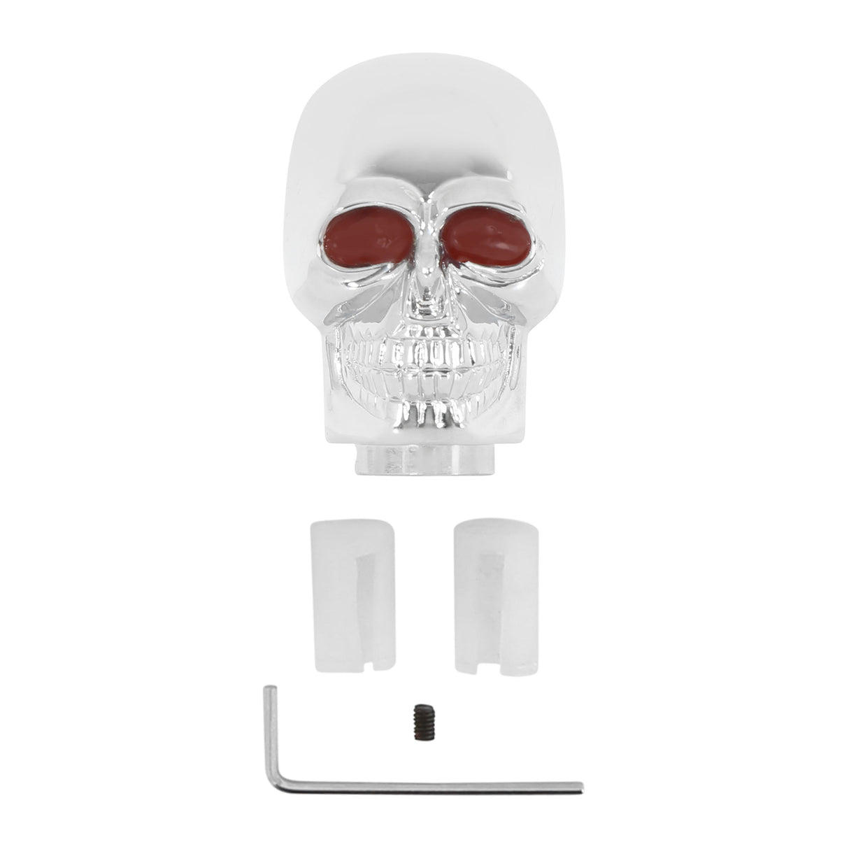 Mr Gasket Shifter Knob - Chrome - Skull With Red Eyes - 9628
