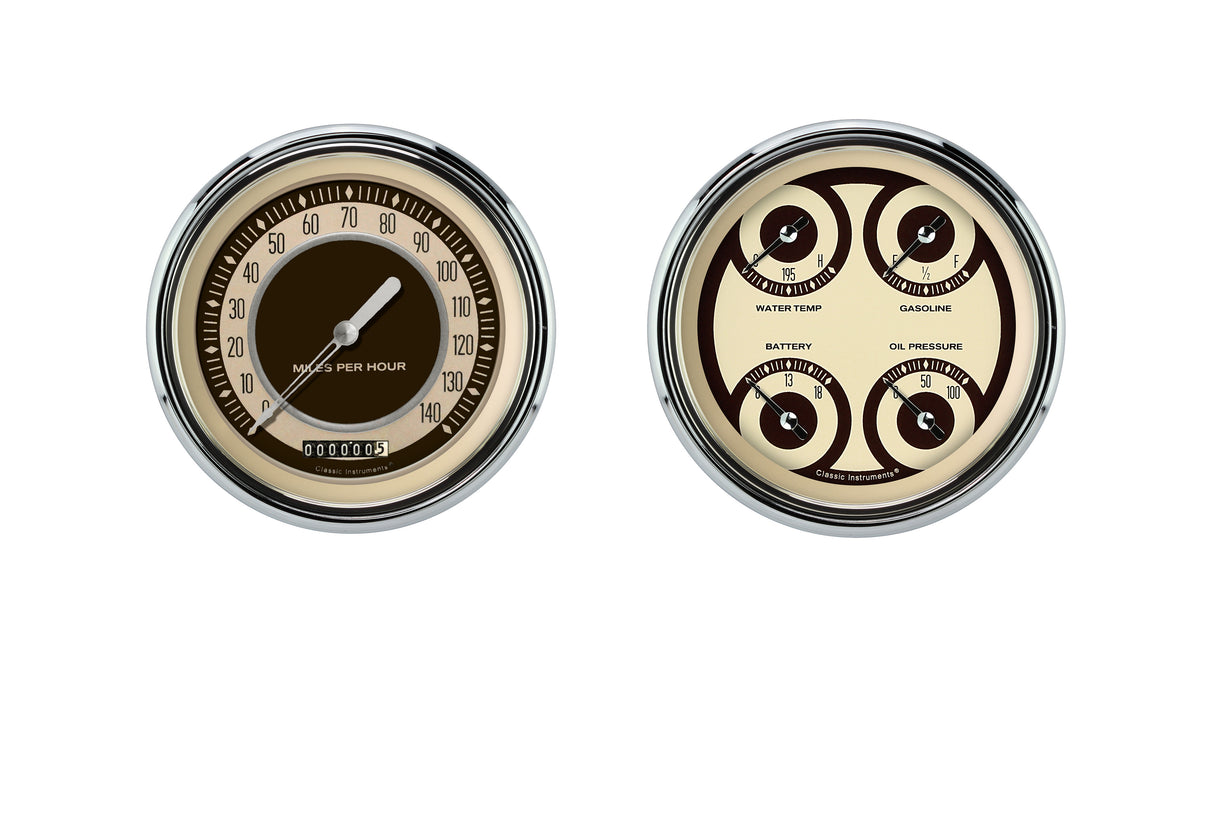 Classic Instruments 47-'53 NOSTALGIA CHV TRK- SPEED/QUAD-LS - CT47NT52-LS