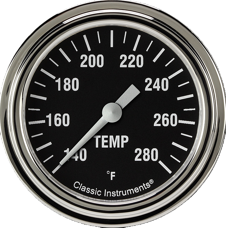 Classic Instruments Hot Rod 2 5/8" Full Sweep Water Temperature Gauge - HR326SLF-12