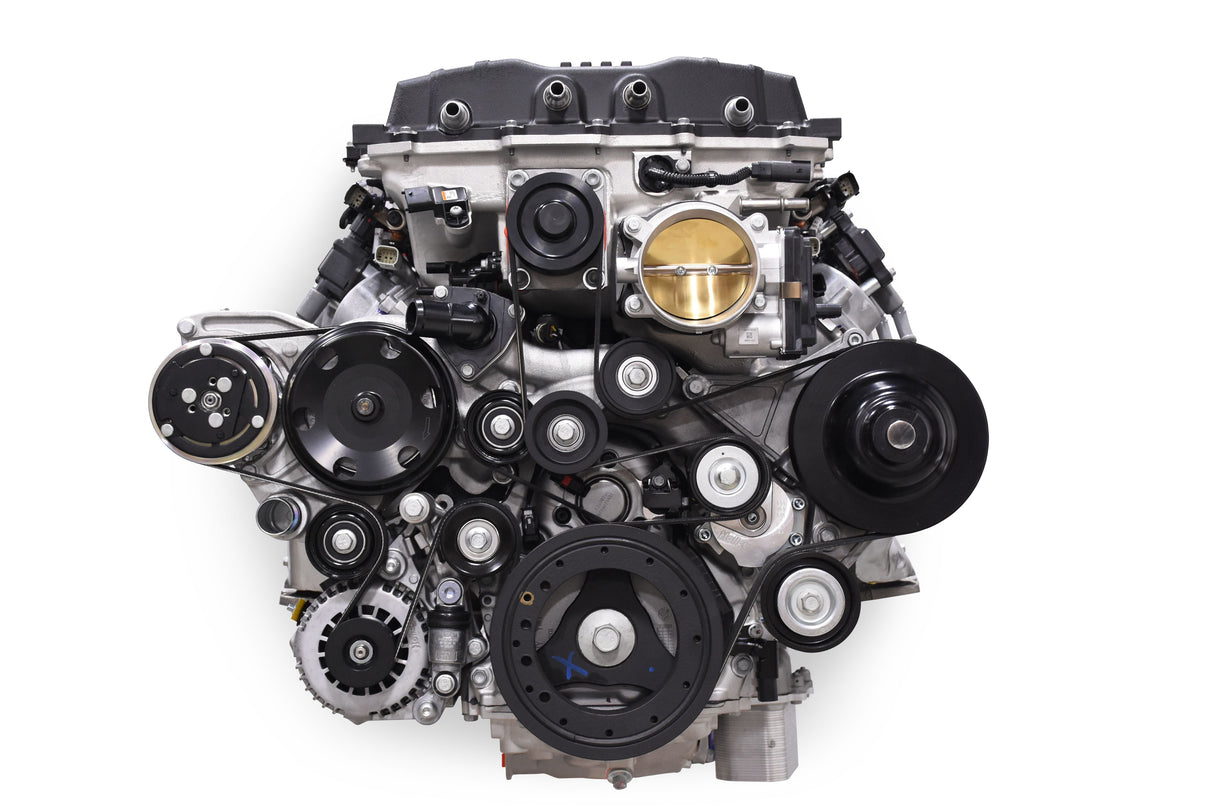 Holley 20-230BK Premium Mid-Mount Complete Accessory System -GM Gen V LT5 Dry Sump Engines-Black Finish