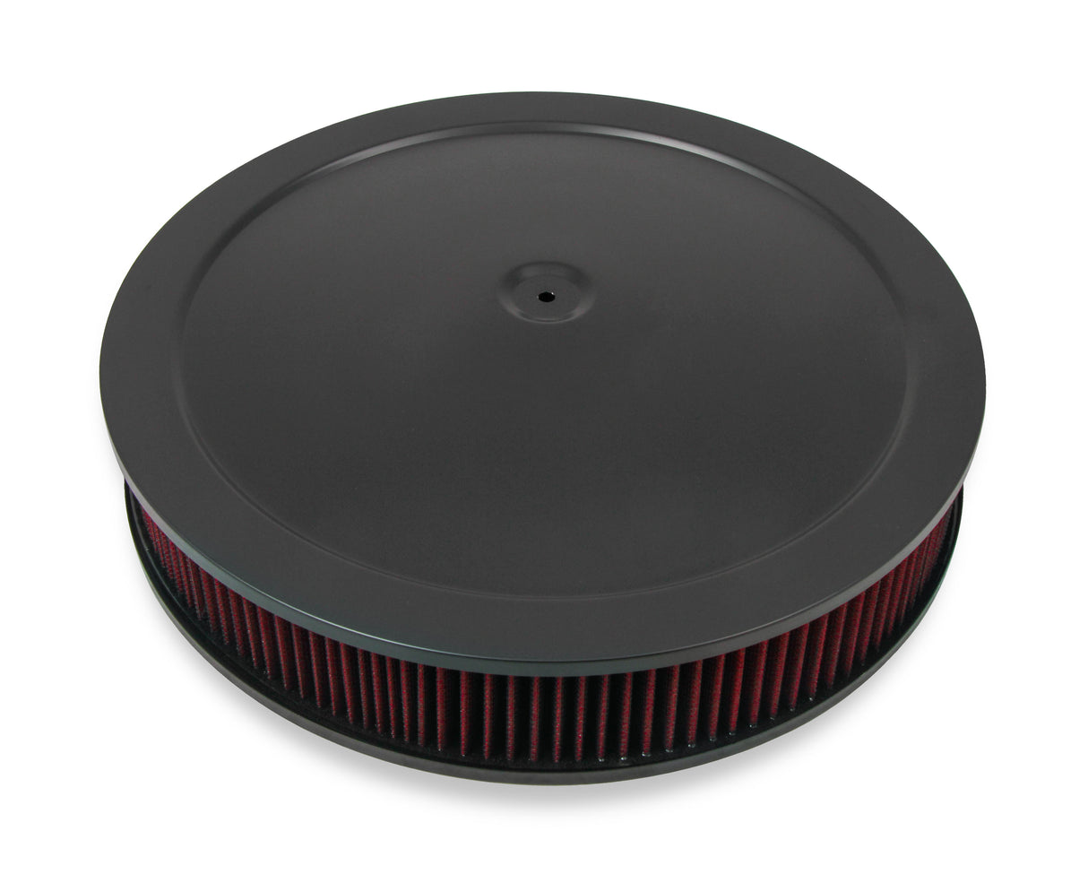Holley 120-4230 4150 Drop Base Air Cleaner Black w/3" Red Washable Gauze Filter