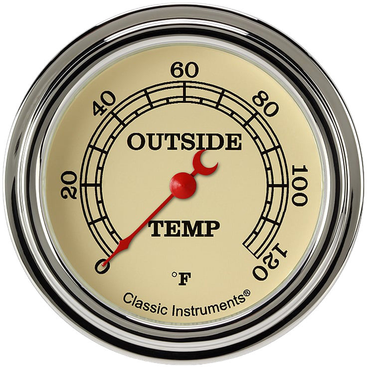 Classic Instruments Vintage 2-5/8" Outside Air Temp Gauge - VT399SLF