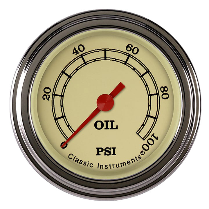 Classic Instruments Vintage 2-1/8" Oil Pressure Gauge - VT181SLF