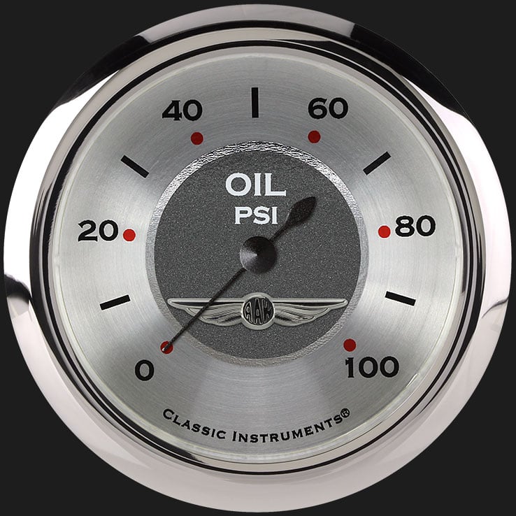 Classic Instruments All American 2 5/8" Oil Pressure Gauge - AW381SRC