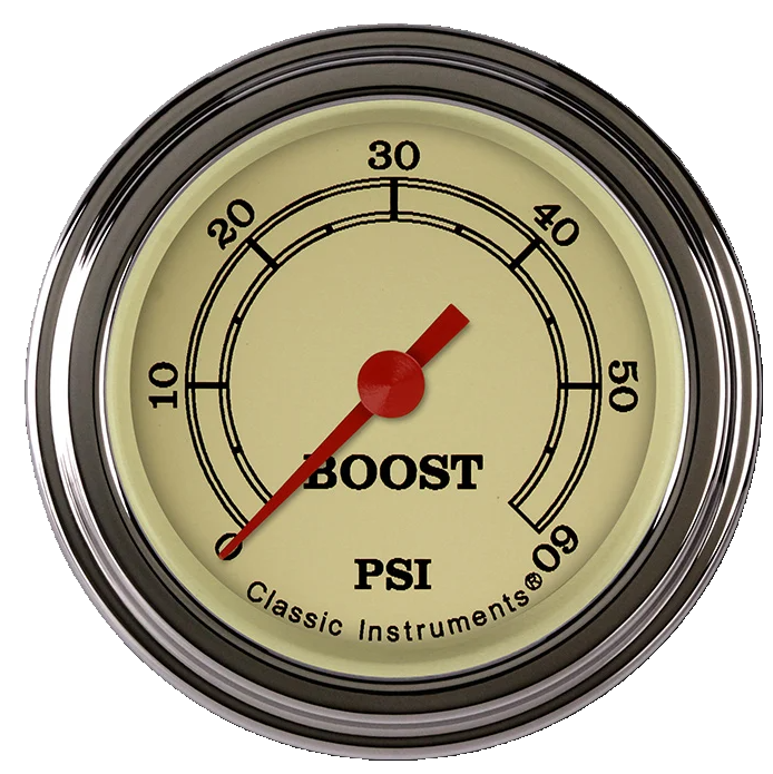 Classic Instruments VINTAGE 2 1/8" FULL SWEEP BOOST, 0-60psi - VT143SLC