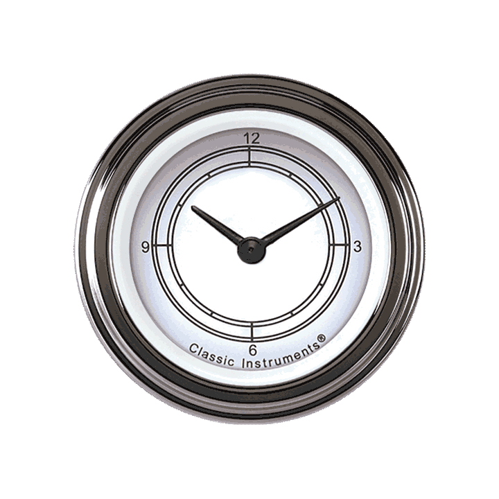 Classic Instruments Classic White 2 1/8" Clock - CW90SLF