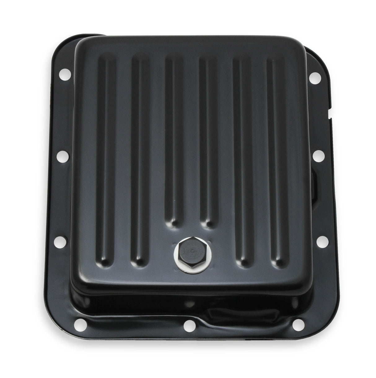 Mr Gasket Transmission Oil Pan - Black Steel - 9755BMRG