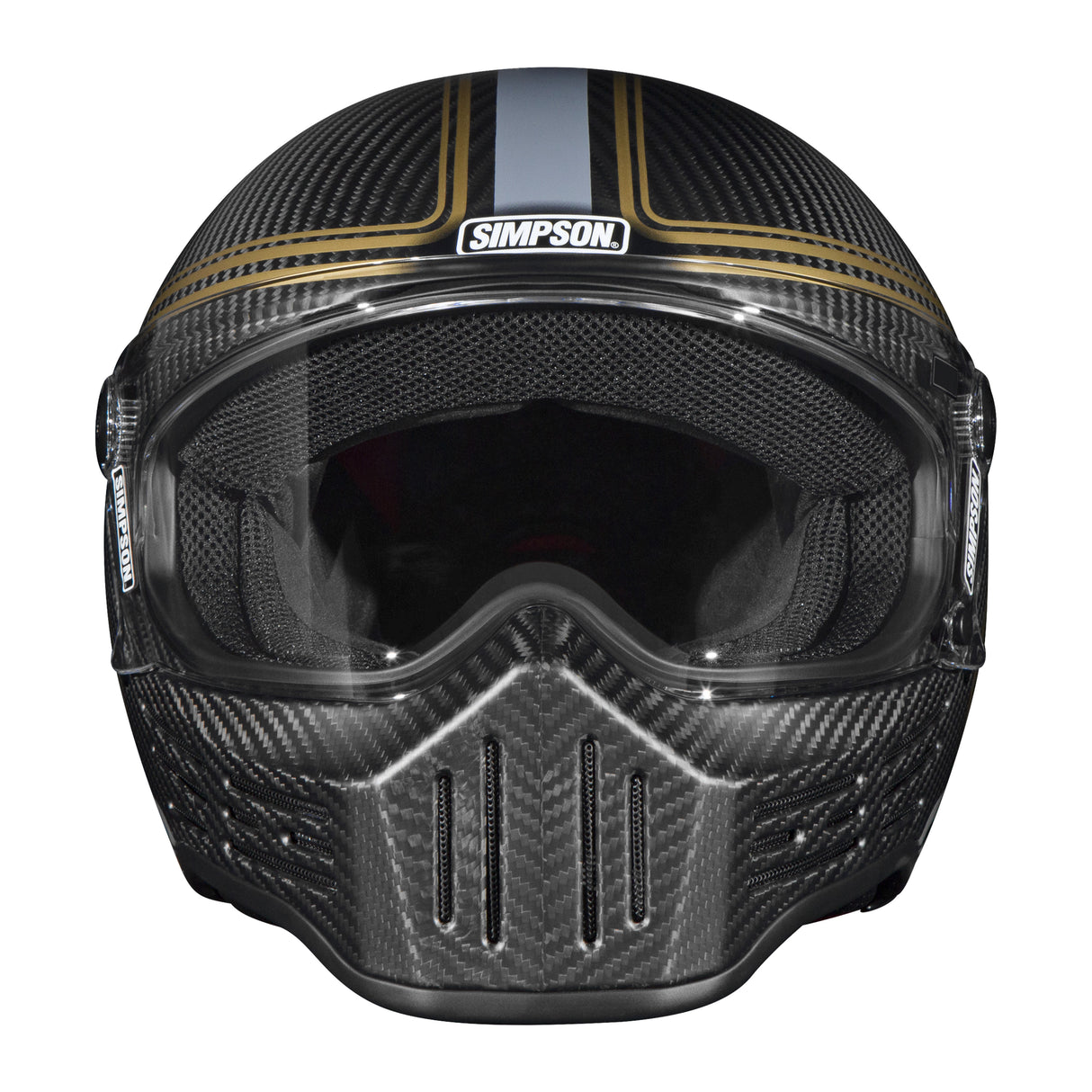 Simpson Motorcycle M30 Bandit Helmet - Carbon Slipline - Large - M30SLIPCLG