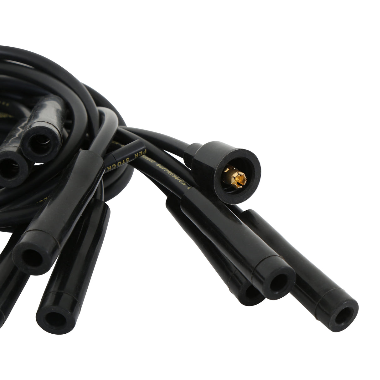 ACCEL Spark Plug Wire Set- 8mm - Black Wire with Black Straight Boots - 4040K