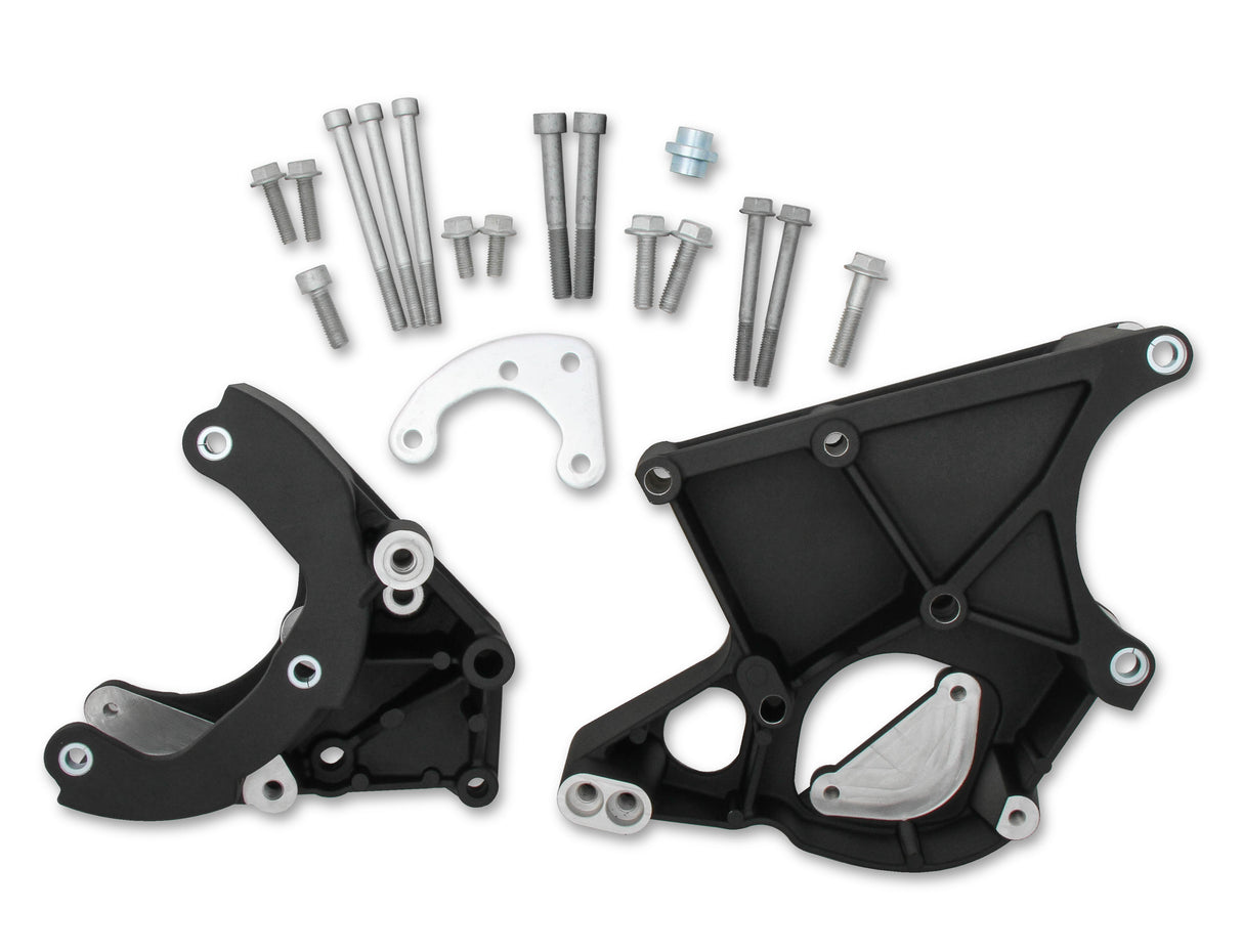 Holley 20-131BK LS/LT High-Mount Accessory Drive Bracket - A/C, P/S & Alt Brackets - works with R4 compressor