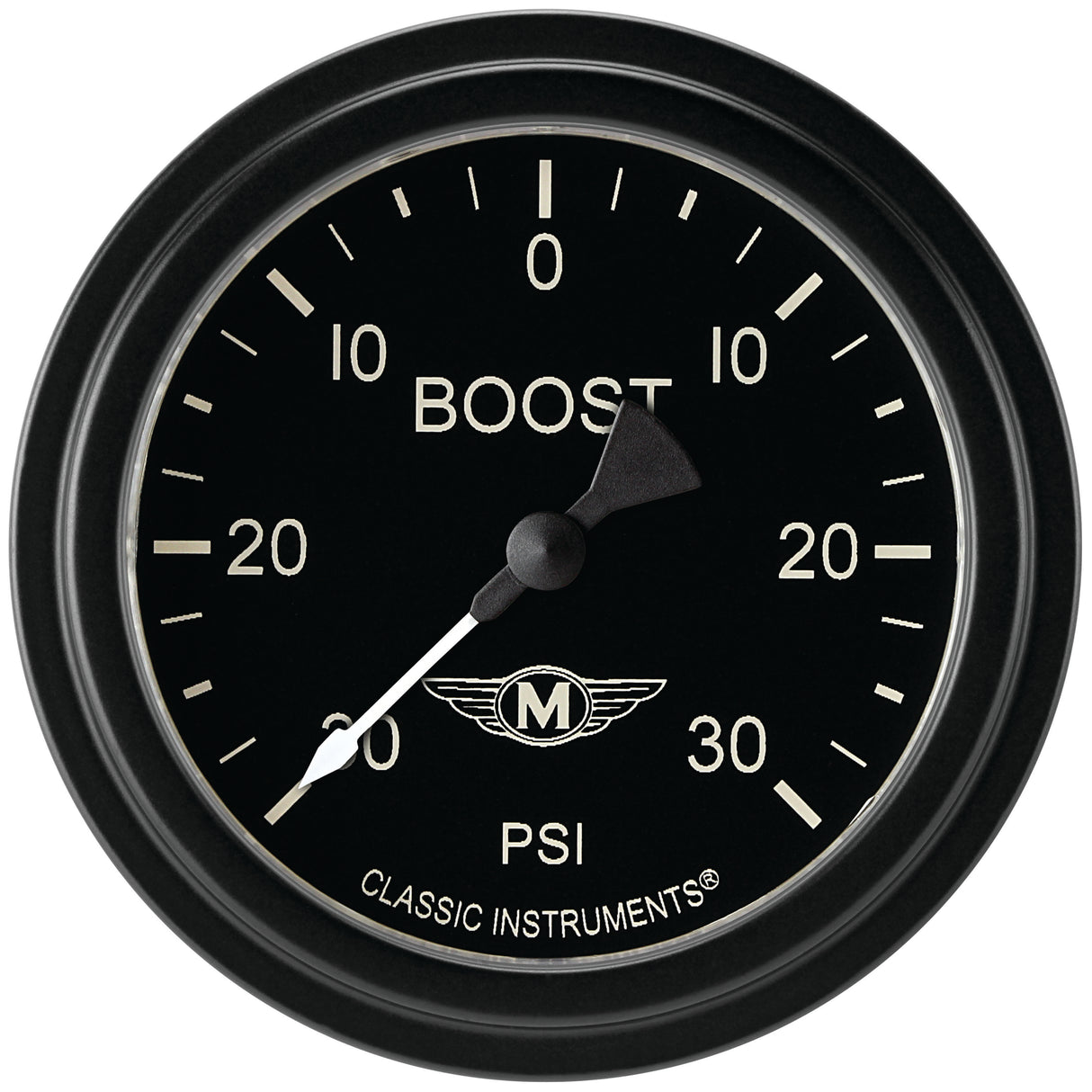Classic Instruments Moal Bomber 2-5/8" Boost/Vac Gauge - MA341BLF