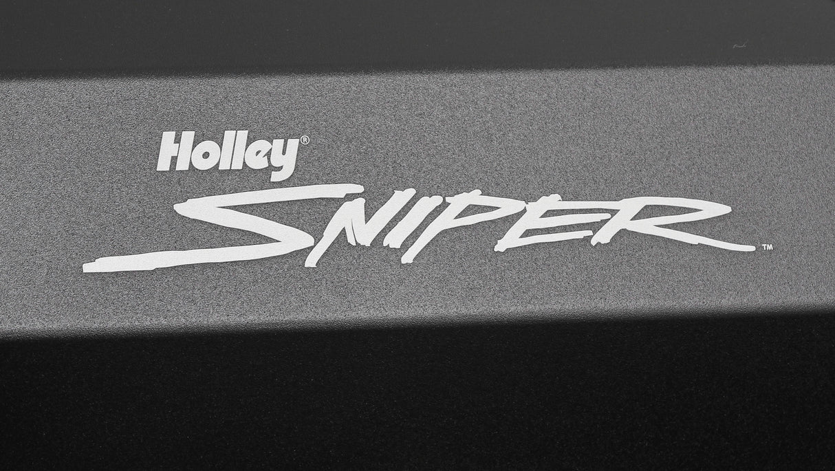Holley 890010B Sniper Valve Cover - Fabricated Aluminum - SBC - Perimeter Bolt - Flat - Black