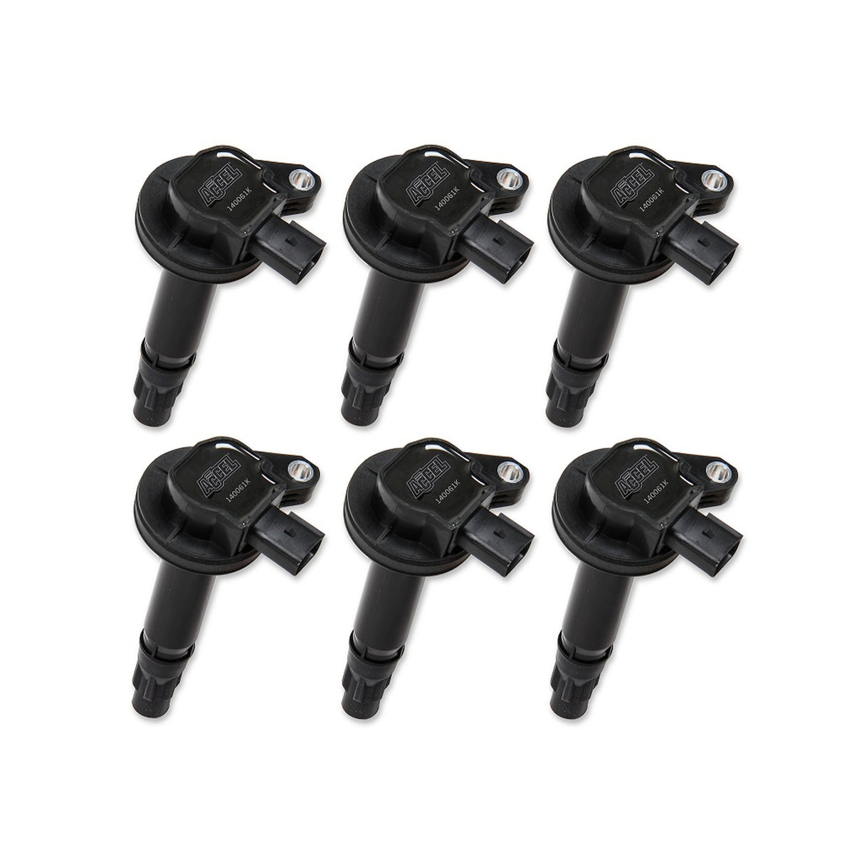 ACCEL Ignition Coil - Super Coil series - 2007-2016 Ford 3.5L/3.7L V6, Black, 6-pack - 140061K-6