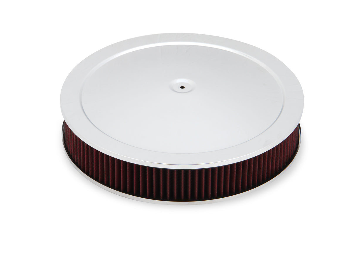 Holley 120-4530 4500 drop base air cleaner chrome w/3" red washable gauze filter