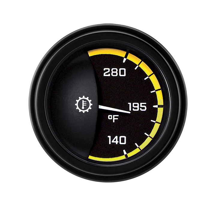 Classic Instruments AutoCross Yellow 2 1/8" Transmission Temp - AX27YBLF