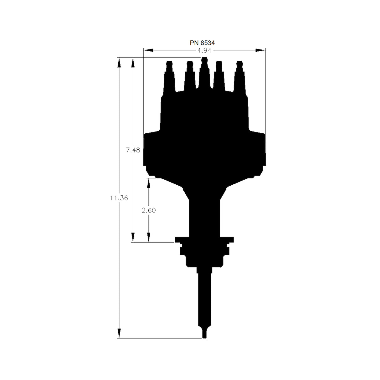 MSD Billet Chrysler Small Block Distributor - 8534
