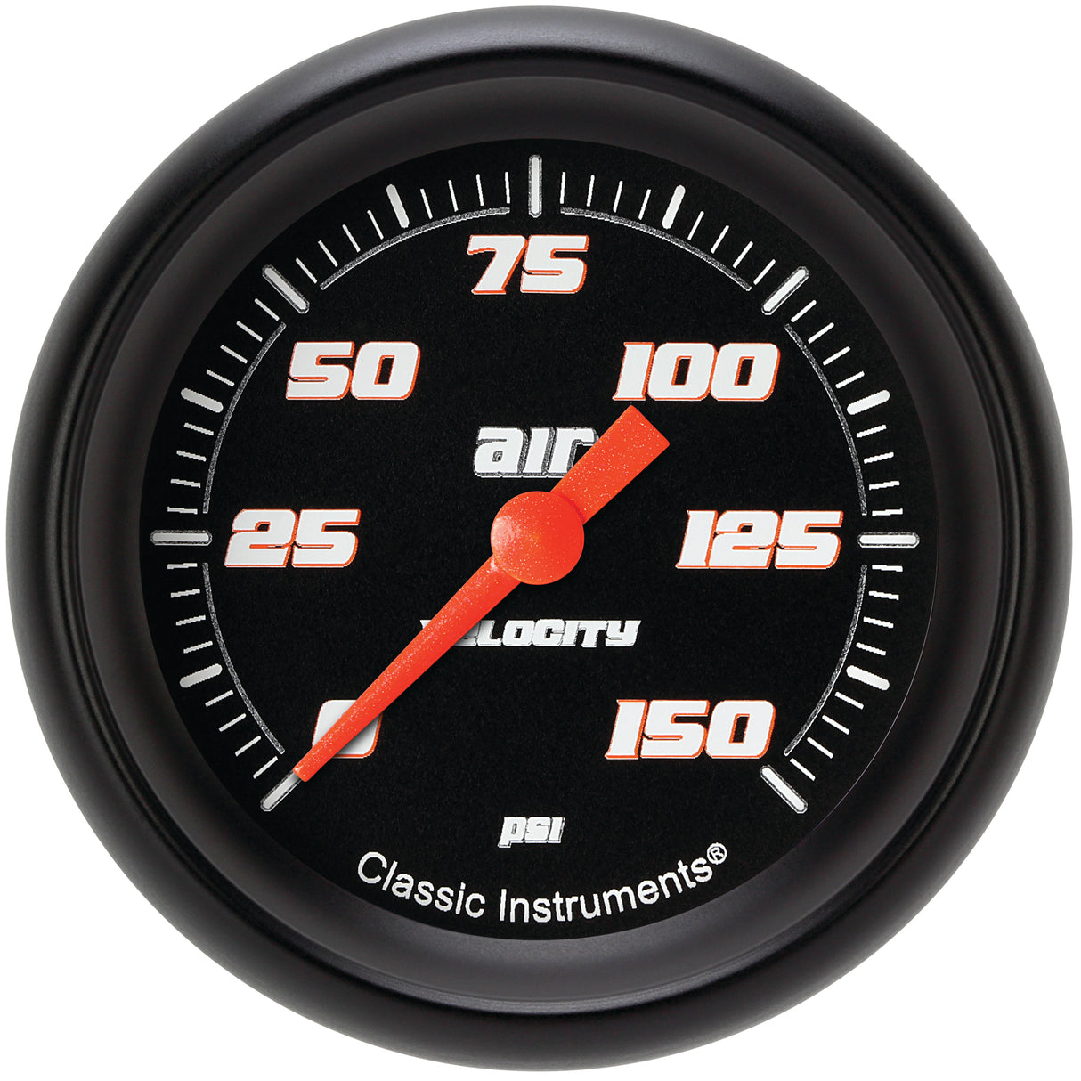 Classic Instruments Velocity Black 2-5/8" Air Pressure Gauge - VS318BBPF
