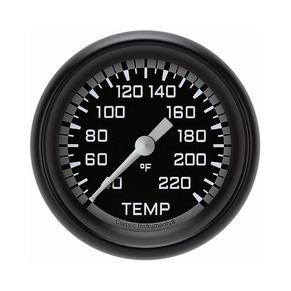 Classic Instruments Autocross Gray 2 5/8" Stock Eliminator Temp. Gauge - AX329GBPF