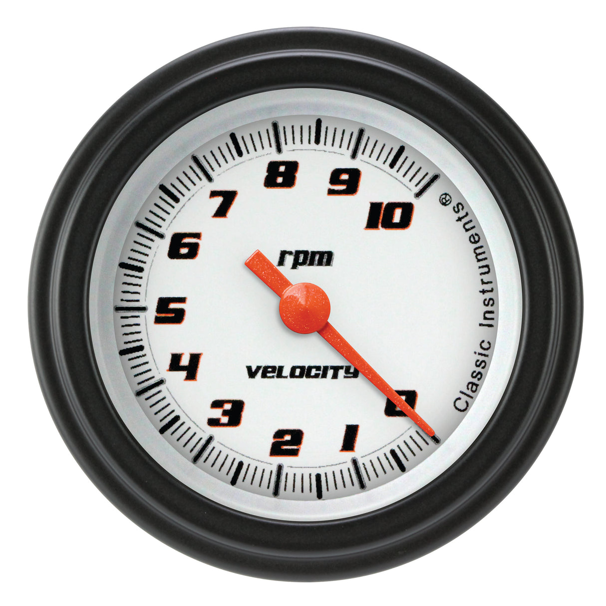 Classic Instruments Velocity White 2-1/8" Tachometer Gauge - VS183WBLF