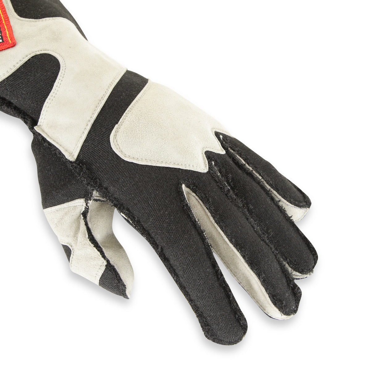 Racequip SFI 3.3/5 Black / Gray Outseam Short Gauntlet Nomex Race Gloves - Medium - 356603RQP