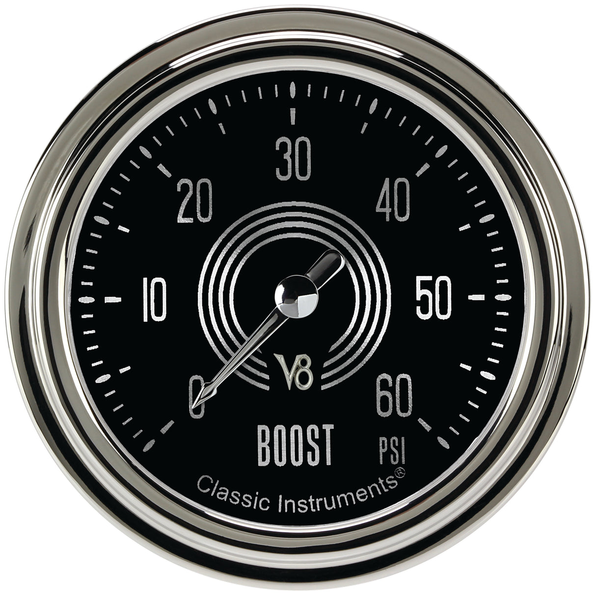 Classic Instruments V8 Speedster 2-5/8" Boost Gauge (60 PSI) - V8SR343SLC