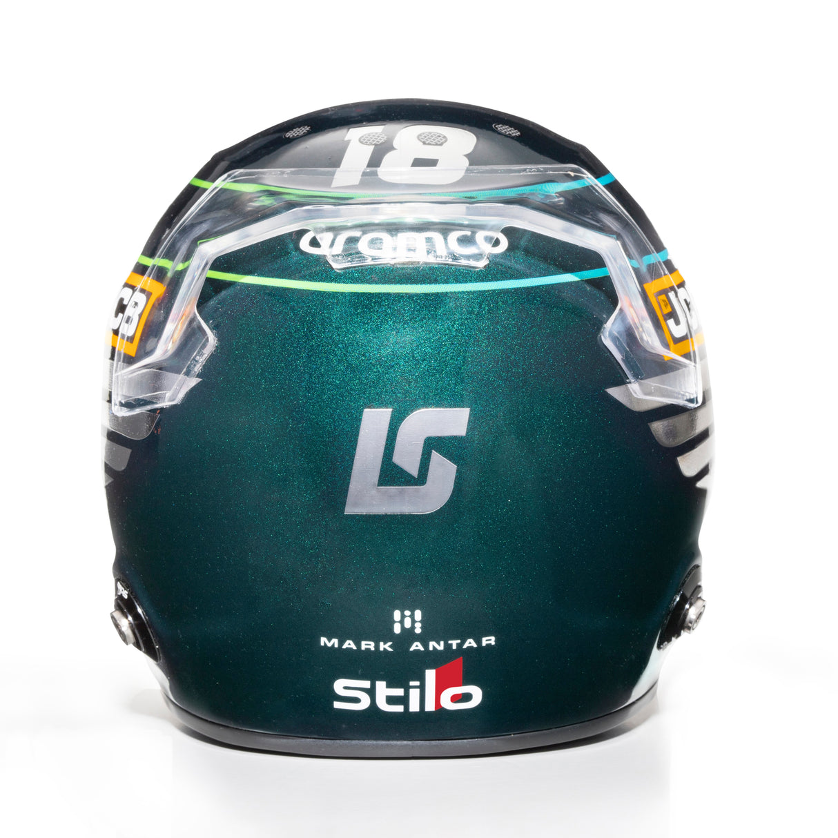 STILO ST5 Mini Helmet- Lance Stroll / Aston Martin 2023 Regular Season Livery - MH2303