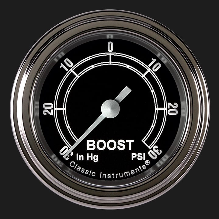 Classic Instruments Traditional 2 1/8" Boost/Vac Gauge - TR141SLF