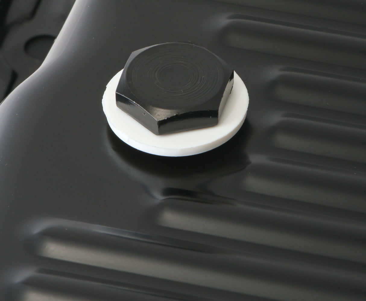 Mr Gasket Transmission Oil Pan - Black Steel - 9767BMRG