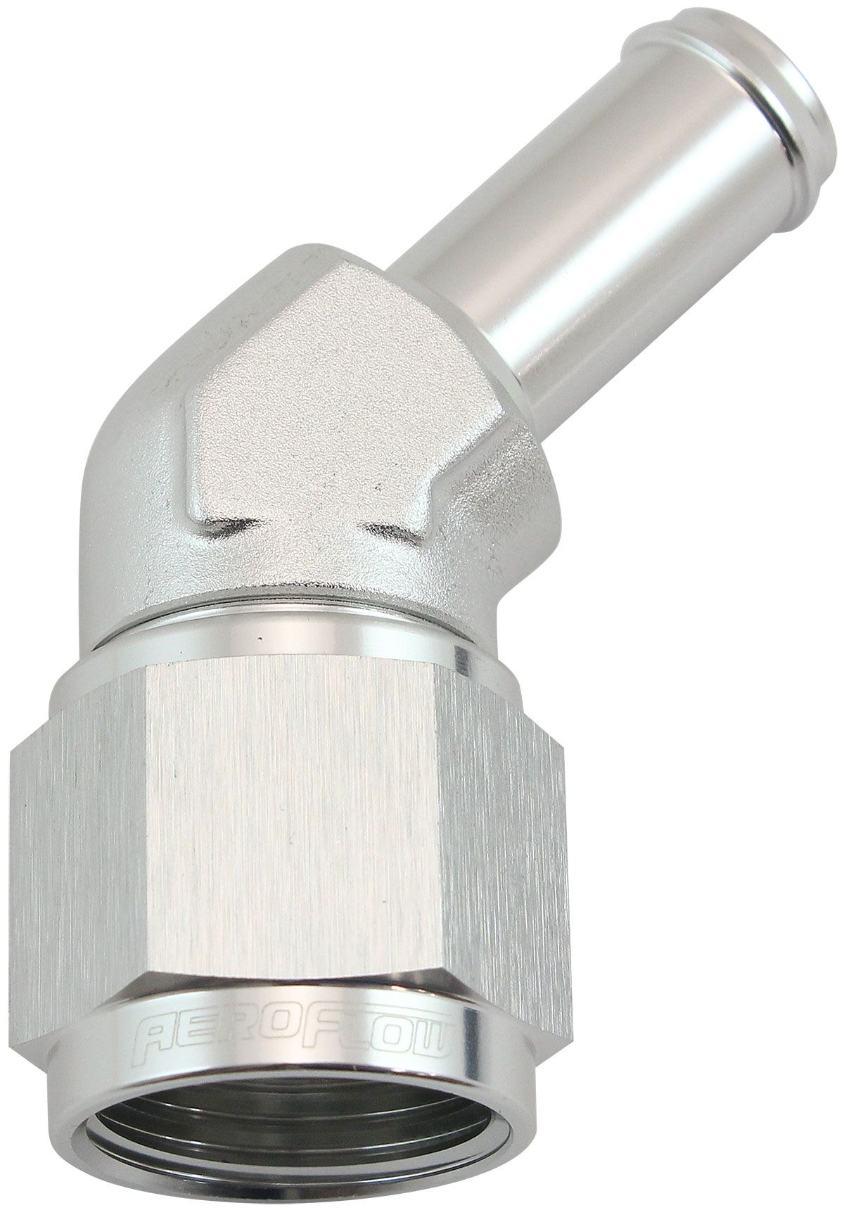 Aeroflow 45° Hose Barb 1/2" to -10AN (AF412-10-08S) AF412-10-08S