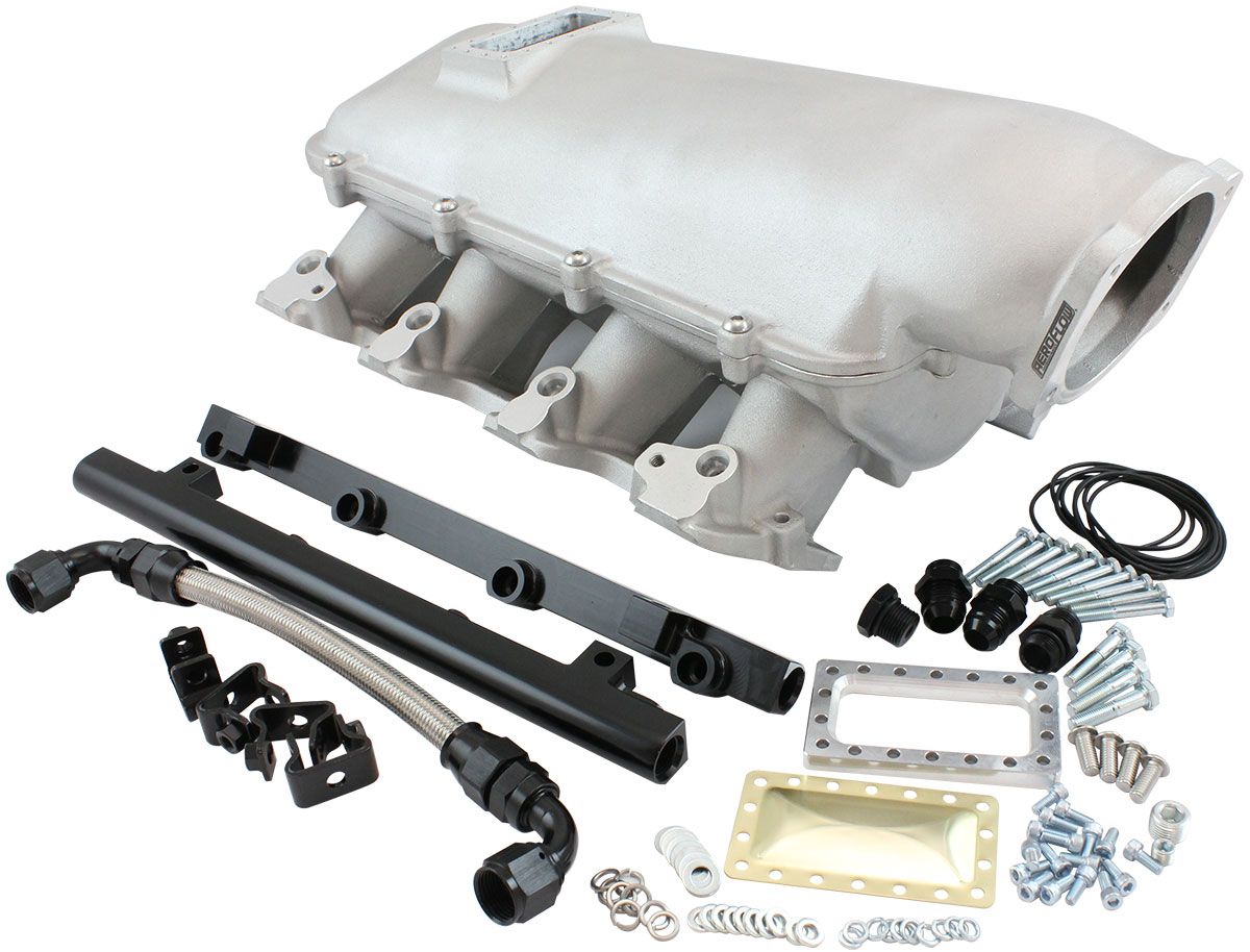 Aeroflow GM LS Cathedral Port Low Rise EFI Modular Intake Manifold, Natural Cast Finish (AF6063-5000)