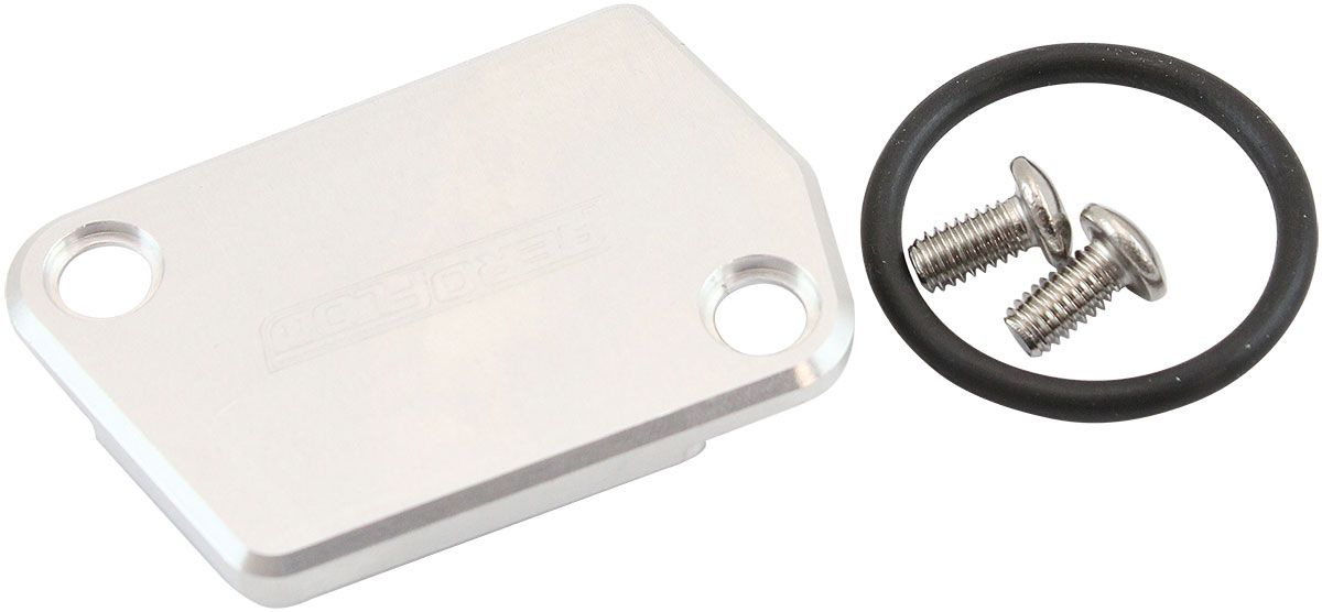 Aeroflow Mass Air Flow Sensor Block Off Delete Plate - Raw Finish (AF64-2176) AF64-2176