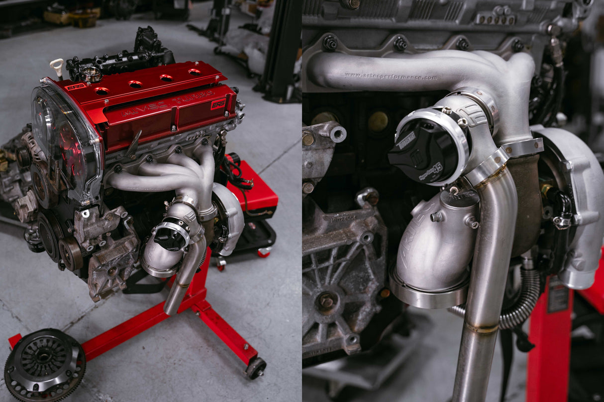 ARTEC Mitsubishi Evo 4-9 Dump Pipe Adapter for Low Mount V-Band Exhaust Manifold