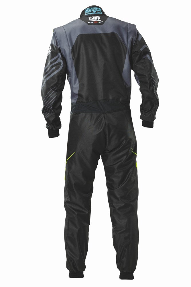 OMP Suit KS2X Art Black/Fluro Yellow Child