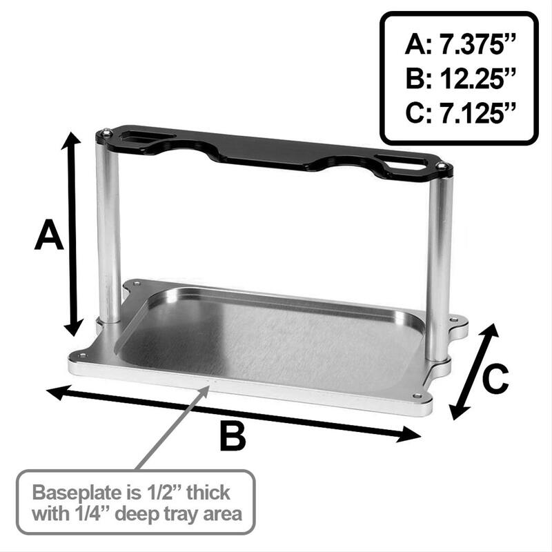 Proflow Battery Hold-Down, Optima 34/78 or 34 Series, Billet Aluminium, Polished - PFE-R6329