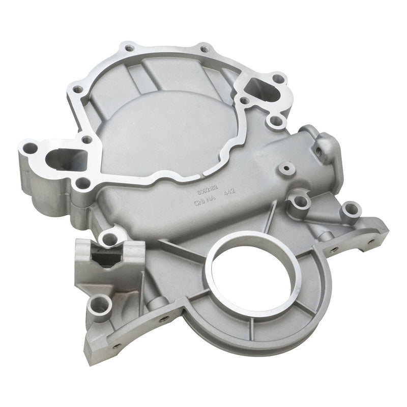 Proflow Timing Cover, 1-piece, Aluminum, Natural, For Ford, Windsor, Standard Rotation With Crank Sensor Boss, 5.0lt, 302, 351W, Each - PFE-R6640 PFE-R6640