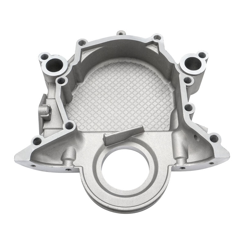 Proflow Timing Cover, 1-piece, Aluminium, Natural, For Ford, Early Style 289,302, 351W, Front Entry Seal, Each - PFE-R6643