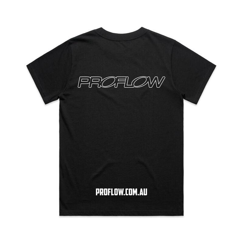 Proflow Logo T-Shirt, Cotton, Black, Women's Extra Small, Each - PFE-TSHIRT2-WXS PFE-TSHIRT2-WXS