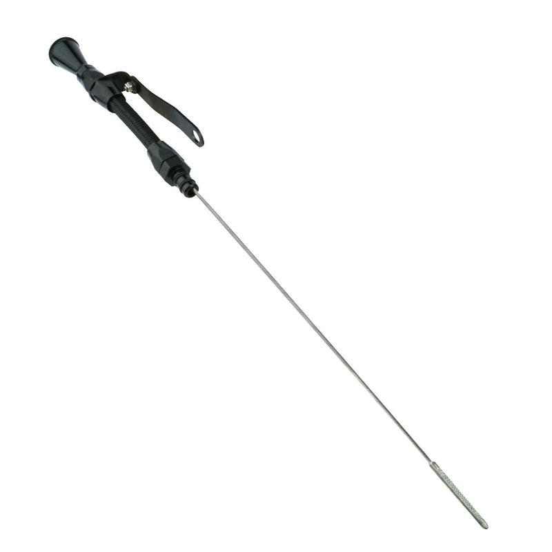 Proflow Engine Dipstick, Braided Stainless Steel Black, Billet Handle, For Chevrolet, Passenger Side Small Block - PFE-XED-5002 PFE-XED-5002
