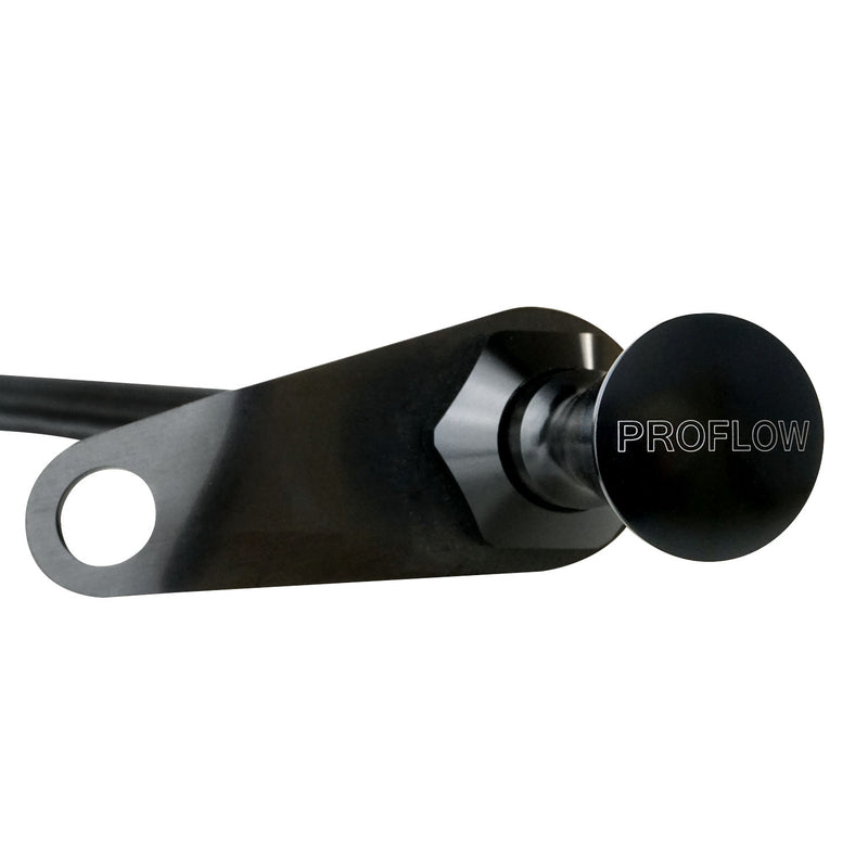 Proflow Transmission Dipstick, Braided Stainless Black , Billet Handle, Bellhousing Mount, GM Powerglide, Each - PFE-XTD-30PGTM