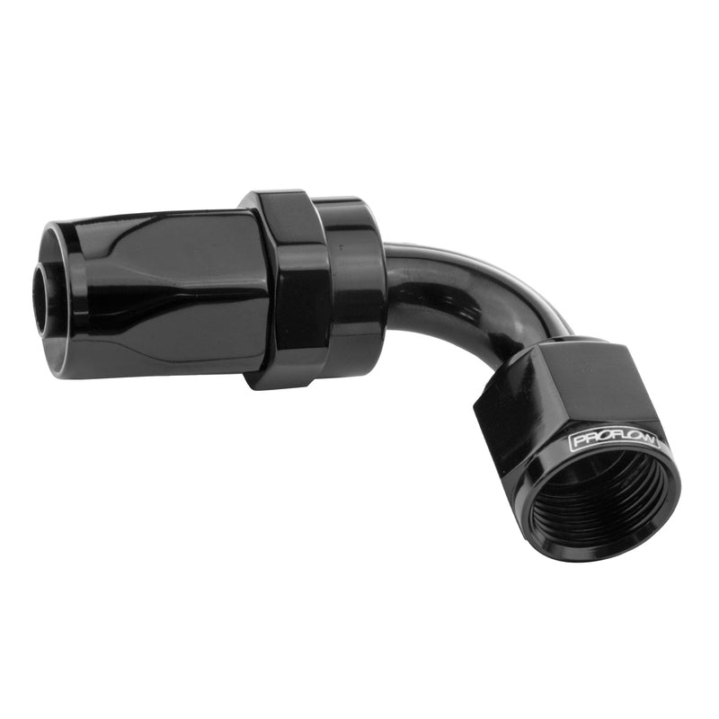 Proflow 90 Degree Hose End -10AN Hose to Female, Black - PFE103-10BK PFE103-10BK