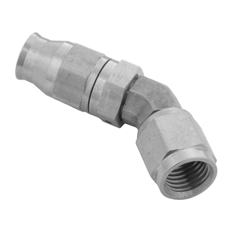 Proflow Steel 45 Degree Hose End Hose End For -03AN PTFE Hose - PFE202-03S PFE202-03S