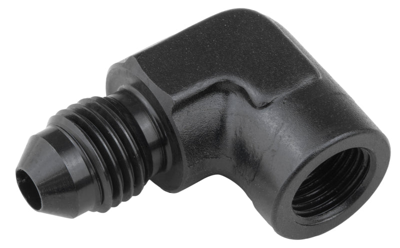 Proflow Female 90 Degree Adaptor 1/8in. NPT To Male -04AN, Black - PFE373-04BK PFE373-04BK