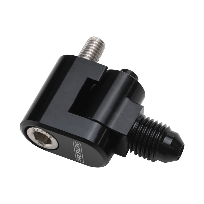 Proflow Engine Steam Line Fitting, Male, -04AN, Black, Swivel, For Holden LS, Each - PFE662-04BK-SW