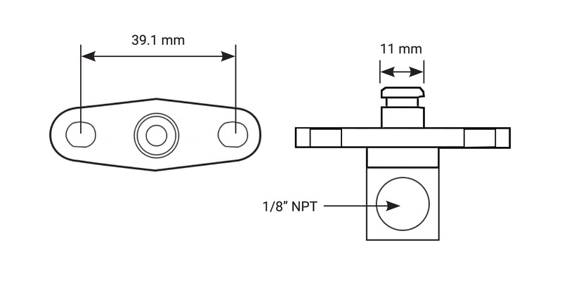 Proflow Fuel Rail Adaptor Fitting Aluminium For Subaru STI EJ25 2008-On - PFE686