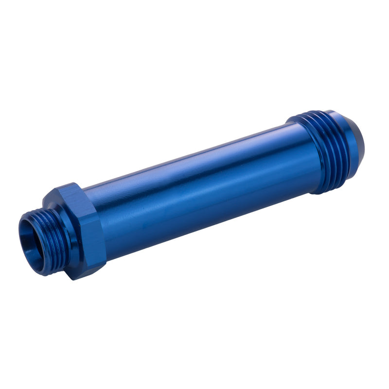 Proflow Fitting Inlet Fuel Adaptor Male Feed Demon 9/16 x 24 To -08AN Male 2in, Blue - PFE701-08L PFE701-08L