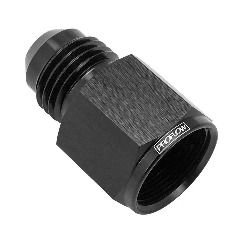 Proflow Fitting, Straight Adaptor Female 5/8''-18 Female Flare To -06AN, Suits Ford XA XB XC Power Steering Pump, Black - PFE704-06BK-FD PFE704-06BK-FD